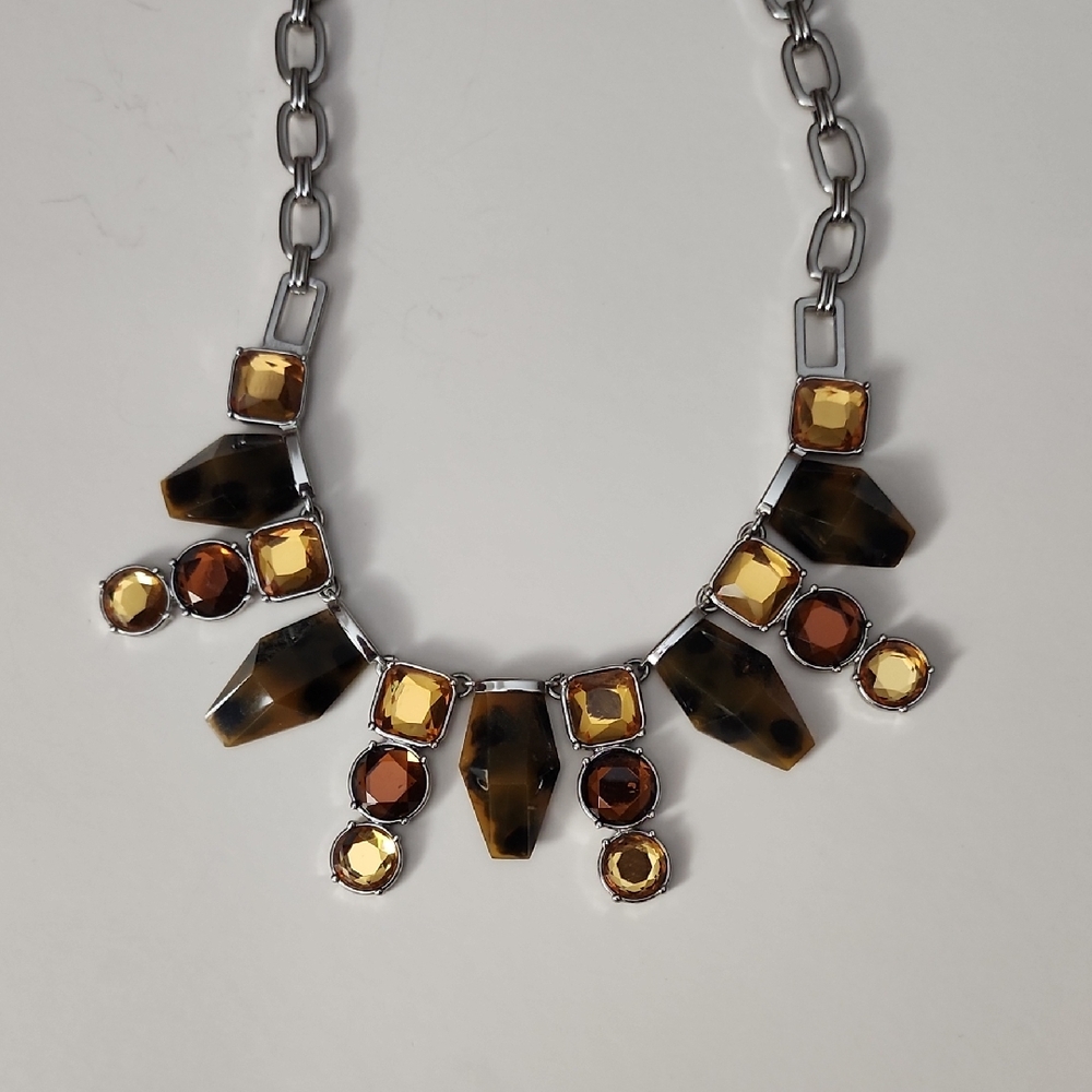 Zocalo Elegant Tortoiseshell and Gold Necklace 17-20"
